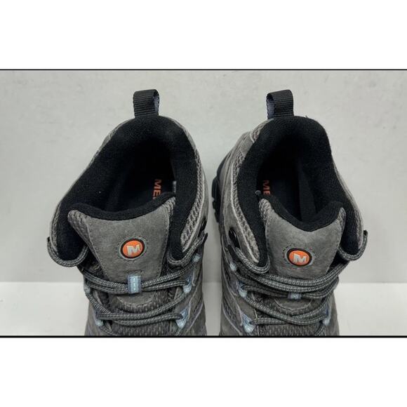 Merrell Women's 12 Wide Moab 2 Mid WP Hiking Boots Granite Gray Waterproof - Picture 3 of 8